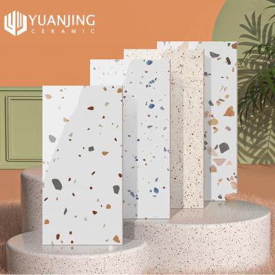 China Factory Competitive Price Multiple Polished 300x600mm Modern Shiny Gloss Color Terrazzo Floor Ceramic Tiles For Bathroom Kitchen Wall Bricks for sale