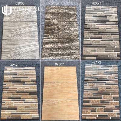 China 200x400mm exterior villa background rural modern minimalist brick wall exterior external wall tiles balcony antique porcelain tile for sale