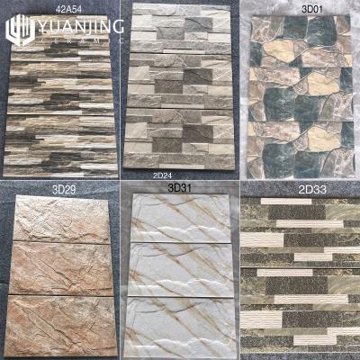 China CLASSIC hot selling 200x400mm cheap villa exterior decor 3D porcelain ceramic wall tiles for sale