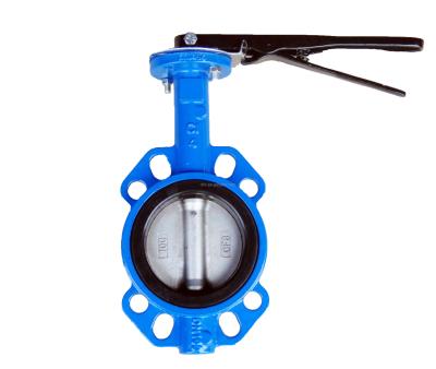 China DN50-DN150 Casting Hand Lever Operated Cast Iron Wafer Butterfly Valve for sale