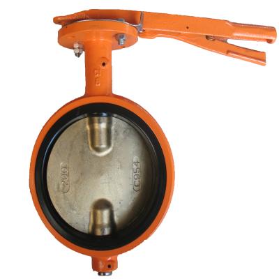 China DN200 WECO Ductile Iron/Cast Iron Wafer Butterfly Valve (Aluminum Bronze Disc) for sale