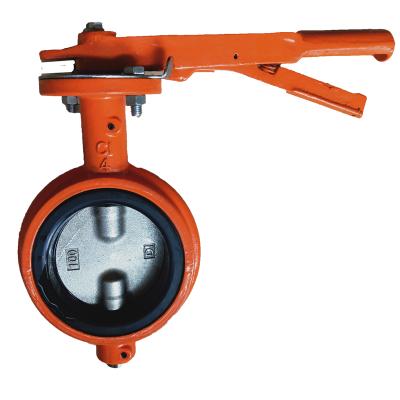 China Ductile Iron / Cast Iron Wafer Type Butterfly Valve DN100 WECO DISC DI / CF8 / CF8M / BRONZE for sale