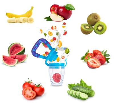 China 2021 Different Sized Feeder Antibacterial Fresh Fruit Baby Food Silicone Pacifiers For Baby for sale