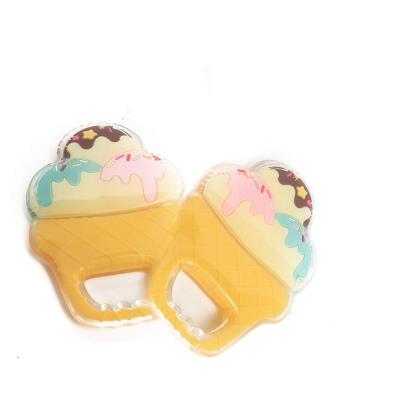 China Soft Toy BPA FREE Phthalate Latex Teether Ice Cream Baby Teether Toys Soft Textured Silicone Baby Teether for sale