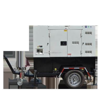 Cina 15kva 20kva 25kva 30kva 40kva 50kva diesel generators on movable wheels with Japanese ISUZU engine in vendita