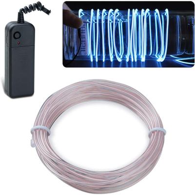 China Outdoor Danger Indication 5mm Diy Warning Cable Led Kit American Tshirt For Birthday Fiber Optic Neon EL Lighting Wire for sale