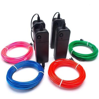 China Outdoor Warning Indication Hazard Flasher Battery Without Noise Beautiful EL Strip Thinnest EL Wire Flooding for sale