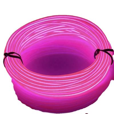 China Exterior Hazard Warning Indication Zero Noise 5mm Noise Activated EL Wire Neon Flat Light For Car Led Reverser for sale