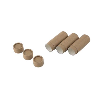 China Recycled Packaging Materials 0.5oz 14g 100% Biodegradable Cardboard Lift Off White Black Brown Paper Tube Deodorant Stick Containers Craft Lip Balm for sale