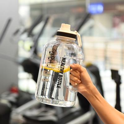 China Large Capacity Motivational Sports Gym BPA Drinks 2.2L Water Jug 1/2 Gallon Free Plastic Sustainable Half Water Bottle for sale