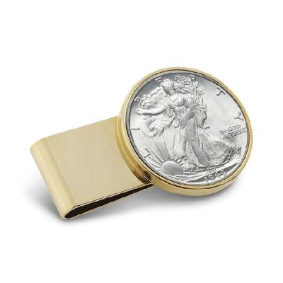 China Promotional Europe Hot Selling Silver Dollar Money Clip for sale