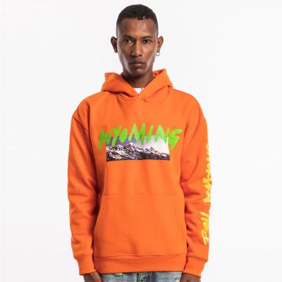 China 2020 anti-shrink in new current arrive letter print drop shoulder hip hop men fleece hoodie for sale