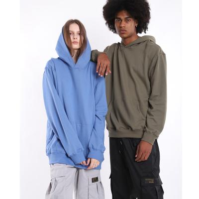 China Wholesale Winter Casual Men Anti-Shrink Thickening White Fleece Oversized Pullover Hooded Sweatshirt for sale