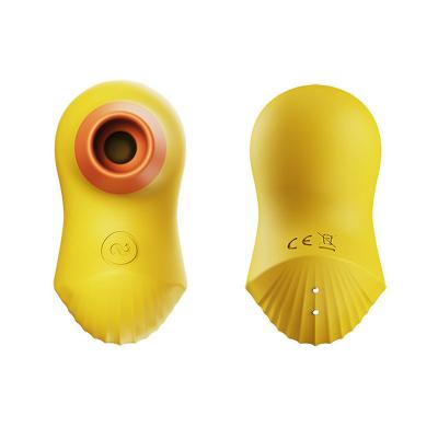 China Sucking Vibrating Wholesale small silicone sex toys mini cute jumping egg little yellow duck sucker vibrator sucking adult masturbation toys for sale