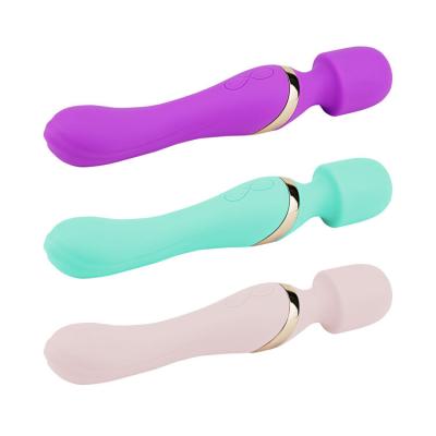 China 10 Function Vibration Strong Dual Head Vibrators For Women Masturbation Massage AV Stick Couples Sex With Hammer Masturbation Vibrator for sale