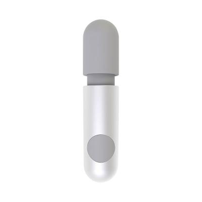 China Medical Silicone+ABS Last 10 Fashion Premium Shock Strong G-spot Pocket Masturbation Magic Wand Silver Gray Mini Stick Vibrator Mini Stick Vibrator for sale