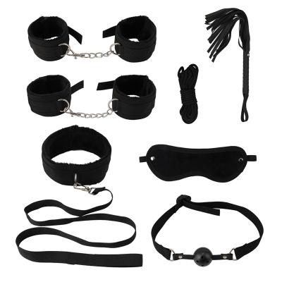 China SM Game Game 7 Pcs Male Bondage Set For Couples Bdsm Toys Soft Material Bondage Bondage Suit Kit for sale