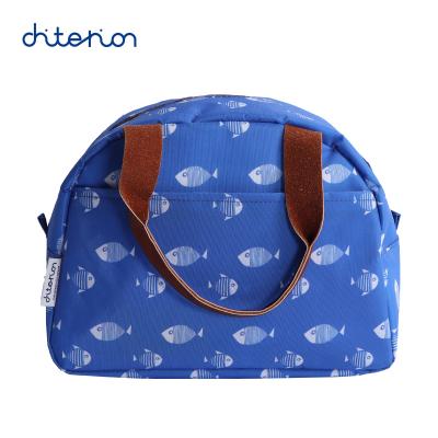 China Lunch Bag Fish Printing Tote Bags Waterproof Chiterion Insulated Cooler Picnic Food Lunch Box Thermal Custom Bag for sale