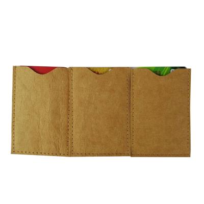 China One Piece Washable Golden Eco-Friendly Waterproof Promotional Chiterion Kraft Paper ID Card Holder For Bank Card Credit Card Organizer for sale