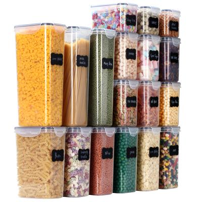 China Freshness Preservation PP Airtight Food Storage Containers Plastic Cereal Containers with Easy Buckle Lids Kitchen Pantry Organizer Storage Containers for sale