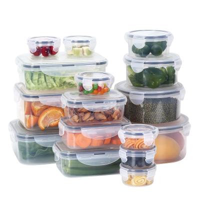 China Freshness Preservation 16pcs/set Kitchen Microwave Refrigerator Pantry Airtight Dry Food Storage Plastic Containers Box for sale