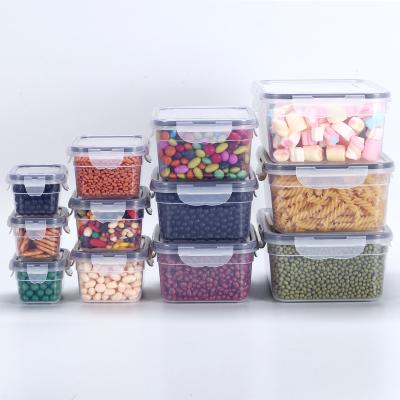 China Food Grade Kitchen food preservation storage containers Plastic storage lunch box sealed refrigerator storage boxes for sale