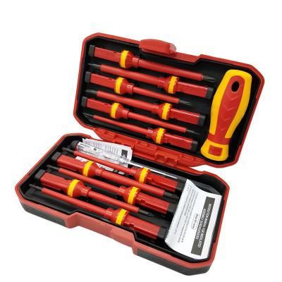 China Hot Sale 13pcs Polypropylene Interchangeable Electrician Insulated Tool Screwdriver Set for sale