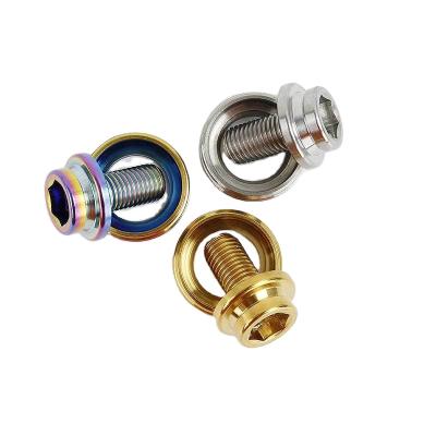 China Oval Colorful M5*10 Titanium Hex Washer Spot Torx Screws For Bicycle for sale