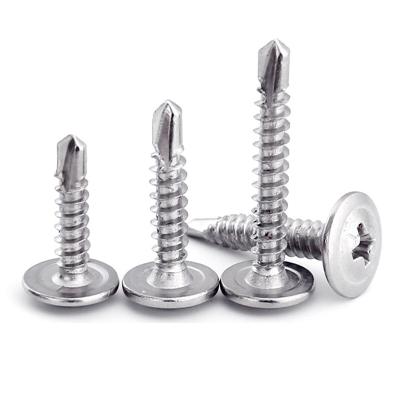 China Industry General Stainless Steel Cross Big Flat Head Seal Shank Tapping Screw for sale