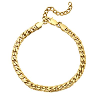 China CLASSIC European Personalized Foot Jewelry Gold Plated Anklet Chain For Stainless Steel Beach For Girl Women for sale