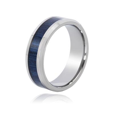 China FASHIONABLE New Men's Tungsten Ring Blank Inlay Wedding Engagement Ring for sale