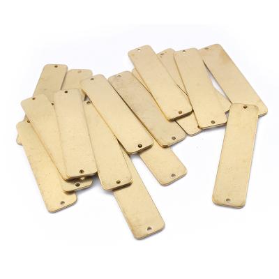 China 10pcs FASHIONABLE Raw Brass Rectangle Stamping Blank Charms Connector For DIY Bracelet Necklace Jewelry Dropshipping for sale