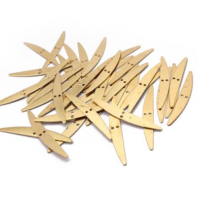 China TRENDY 20pcs Flat Bar Raw Brass Blank Charms Geometric Connector Arch Pendant For DIY Bracelet Necklace Jewelry Dropshipping for sale