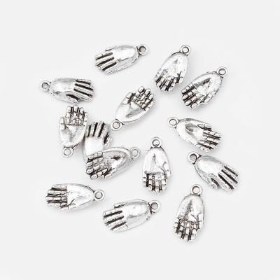 China FASHIONABLE Wholesale Fashion Jewelry Antique Silver Color Hand Palm Charms Pendant Nacklaces Bracelets and Bangles Jewelry Making for sale