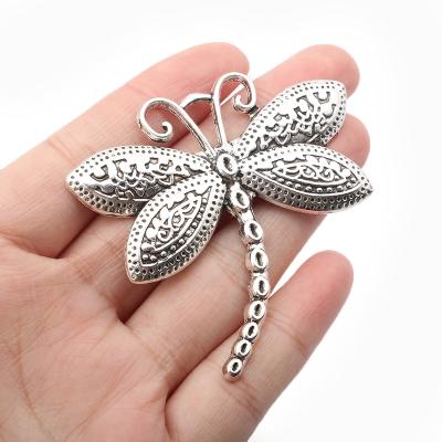 China TRENDY Silver Dragonfly Charms DIY Pendant Necklace Jewelry Findings For Women Fashion Jewelry Gifts for sale