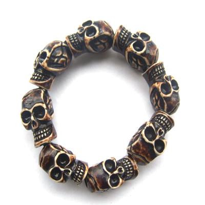 China 1pcs Trendy Skull Bracelets & Bangles Jewelry Skull Bangle Bracelets & Bangles & Elastic Pulseras for sale