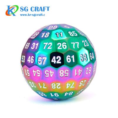 China DND Games Titanium Game Dice For Board Role Playing Custom Games Metal DND RPG Games D100 Dies for sale