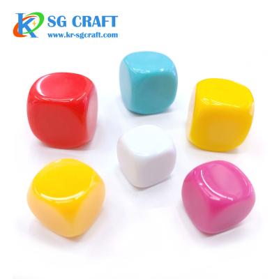 China DND Games Wholesale Bulk Cheap Plastic Resin D6 Custom Engraved Logo Blank Dies Simple Different Colors Colorful for sale