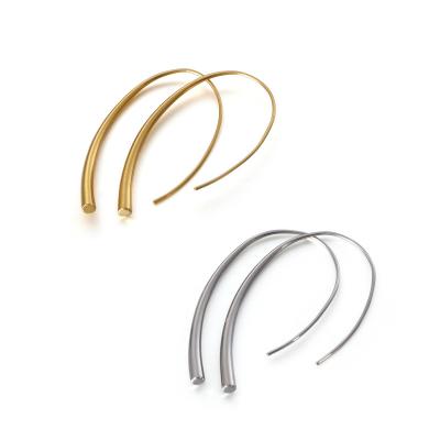 China Manufacturer 2021 FASHIONABLE Fashionable Hoop Earring Customized Ins Fashion Women's Stainless Steel Hoop Earrings for sale