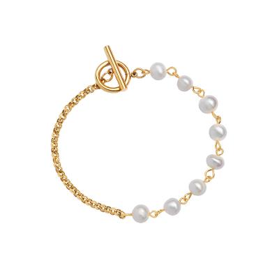 China Wholesale Custom Design Luxury Women's Others Stainless Steel Pearl Necklace Bracelet Freshwater Pearl Jewelry for sale