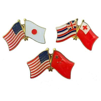 China North America Flag Badge - Custom Enamel Pin Soft Enamel Hard Enamel with Silk Print Epoxy for sale