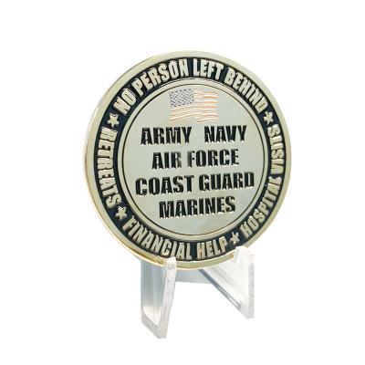 China North America Chinese Factory Custom Design Your Own Logo Souvenir Coin Engraved Token Coins Army Navy Air Force Coast Guard for sale