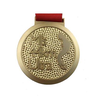 China North America Matt Gold Medallion Medallion - 3D soft enamel /hard enamel medal with custom ribbon for sale