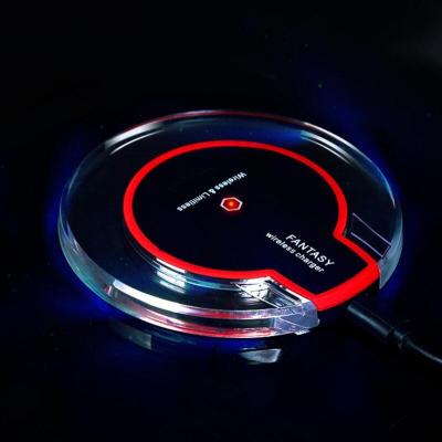 China 2019 Cheap Mobile Phone Fast Qi Wireless Charger For Smart Mobile Phone LED Crystal Car Wireless Charger for sale