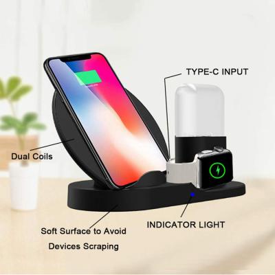 China 2019 Hot Selling Cell Phone Product 3 in 1 Mobile Phone Smart Watch Fast Wireless Charger For iPhone for sale