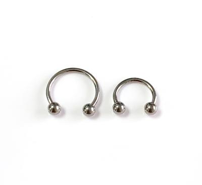 China F136 Wholesale Custom Titanium Nose Ring Earrings External Thread C Rod Fine Throwing Piercing Jewelry for sale