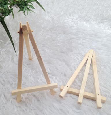 China Can Use To Paint Mini Display Miniature Wood Easel 16*9cm Wedding Table Number Place Name Card Holder Wedding Decorations for sale