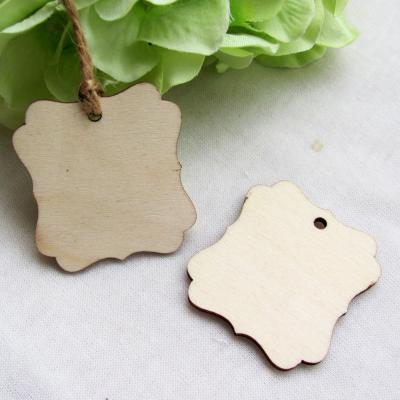 China Can Use For Gift Plain Hang Tags Rustic Wedding Card Wooden Wish Tree Favors Gift Tags +Jute Twine for sale