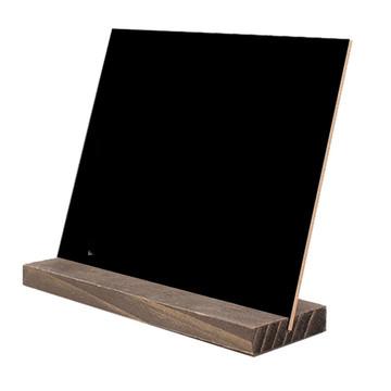 China Mini Blackboard Wooden Base Wedding Message Table Mini Blackboard Wooden Base Wedding Decoration Hotel Bar Writing Board Rectangle Board Bilateral Wooden Message Table Crafts for sale