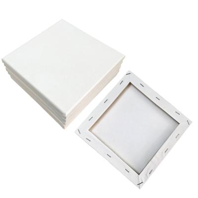 China Can use to paint Mini Stretched Artists Canvas Wooden Frame Art Board Acrylic /Oil Painting 7.9*7.9 Inch White Canvas Panels (20*20cm) for sale